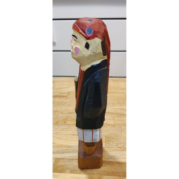 Vintage 12" Wooden Pirate Fisherman Peg Leg Nautical Figure-Cute - Picture 2 of 8